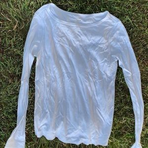 White boatneck long sleeve.
